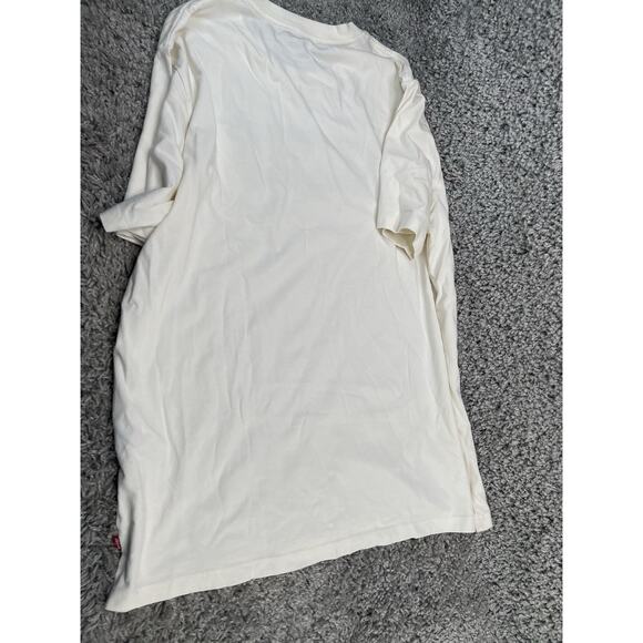 Levis Mens Classic Graphic Tshirt Standard Tan Color Size Large Blue Logo - Picture 12 of 12